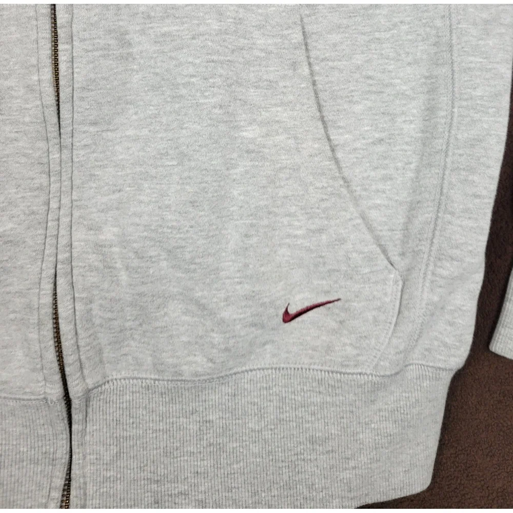 Nike Team Virginia Tech Hokies Full Zip Hoodie Gray Mens Medium Sweatshirt VT
